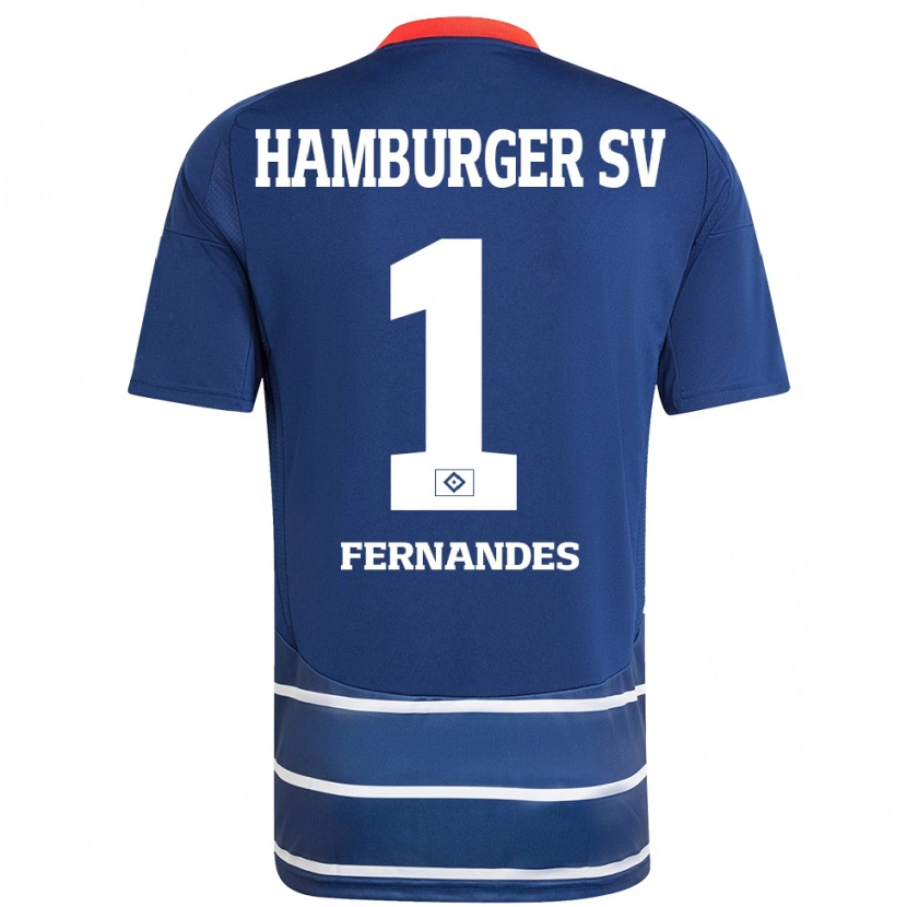 Danxen Kinder Daniel Heuer Fernandes #1 Dunkelblau Auswärtstrikot Trikot 2024/25 T-Shirt Schweiz