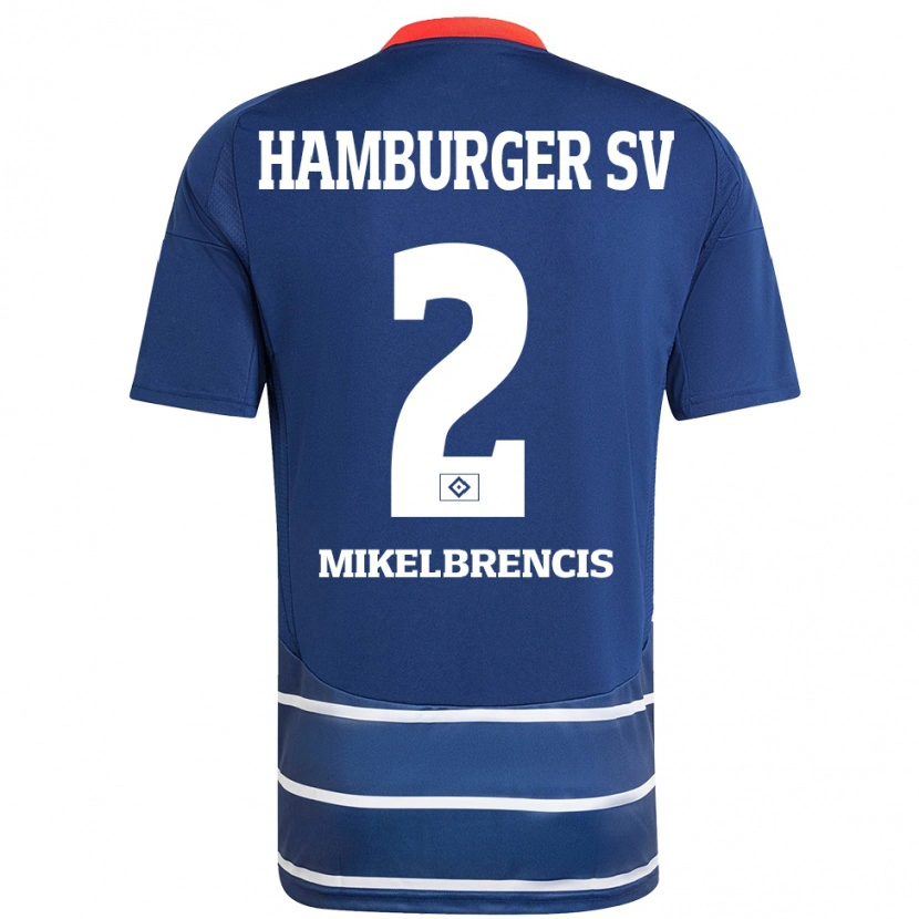 Danxen Kinder William Mikelbrencis #2 Dunkelblau Auswärtstrikot Trikot 2024/25 T-Shirt Schweiz