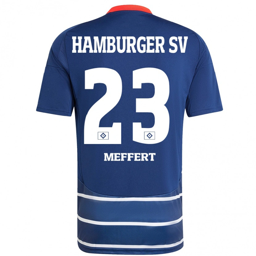 Danxen Kinder Jonas Meffert #23 Dunkelblau Auswärtstrikot Trikot 2024/25 T-Shirt Schweiz