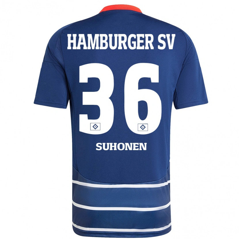 Danxen Kinder Anssi Suhonen #36 Dunkelblau Auswärtstrikot Trikot 2024/25 T-Shirt Schweiz