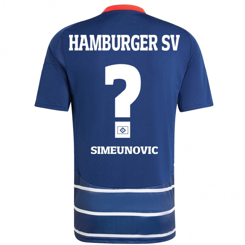 Danxen Kinder Denis Simeunovic #0 Dunkelblau Auswärtstrikot Trikot 2024/25 T-Shirt Schweiz