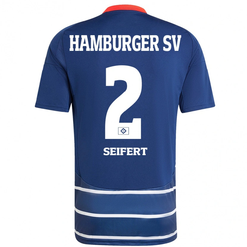 Danxen Kinder Luis Seifert #2 Dunkelblau Auswärtstrikot Trikot 2024/25 T-Shirt Schweiz