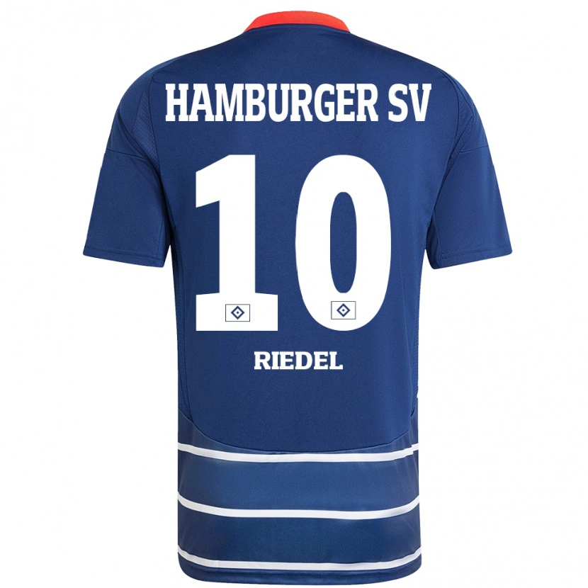 Danxen Kinder Arnaud Riedel #10 Dunkelblau Auswärtstrikot Trikot 2024/25 T-Shirt Schweiz