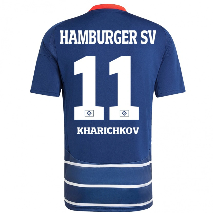 Danxen Kinder Valentyn Kharichkov #11 Dunkelblau Auswärtstrikot Trikot 2024/25 T-Shirt Schweiz