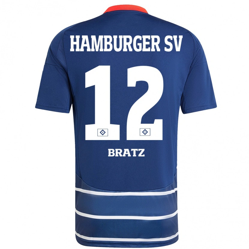 Danxen Kinder Julian Brätz #12 Dunkelblau Auswärtstrikot Trikot 2024/25 T-Shirt Schweiz