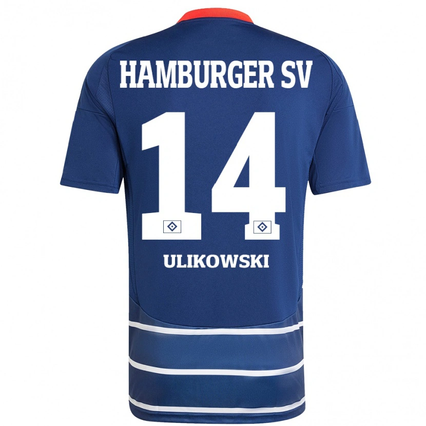 Danxen Kinder Felix Ulikowski #14 Dunkelblau Auswärtstrikot Trikot 2024/25 T-Shirt Schweiz