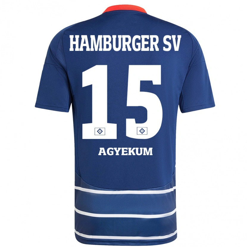 Danxen Kinder Joel Agyekum #15 Dunkelblau Auswärtstrikot Trikot 2024/25 T-Shirt Schweiz