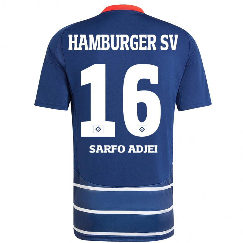 Danxen Kinder Maximilian Sarfo-Adjei #16 Dunkelblau Auswärtstrikot Trikot 2024/25 T-Shirt Schweiz