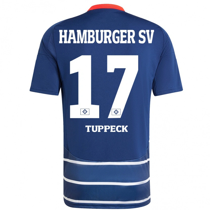 Danxen Kinder Niklas Tuppeck #17 Dunkelblau Auswärtstrikot Trikot 2024/25 T-Shirt Schweiz