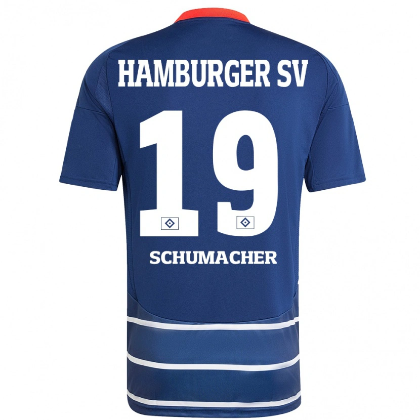 Danxen Kinder Lukas Schumacher #19 Dunkelblau Auswärtstrikot Trikot 2024/25 T-Shirt Schweiz