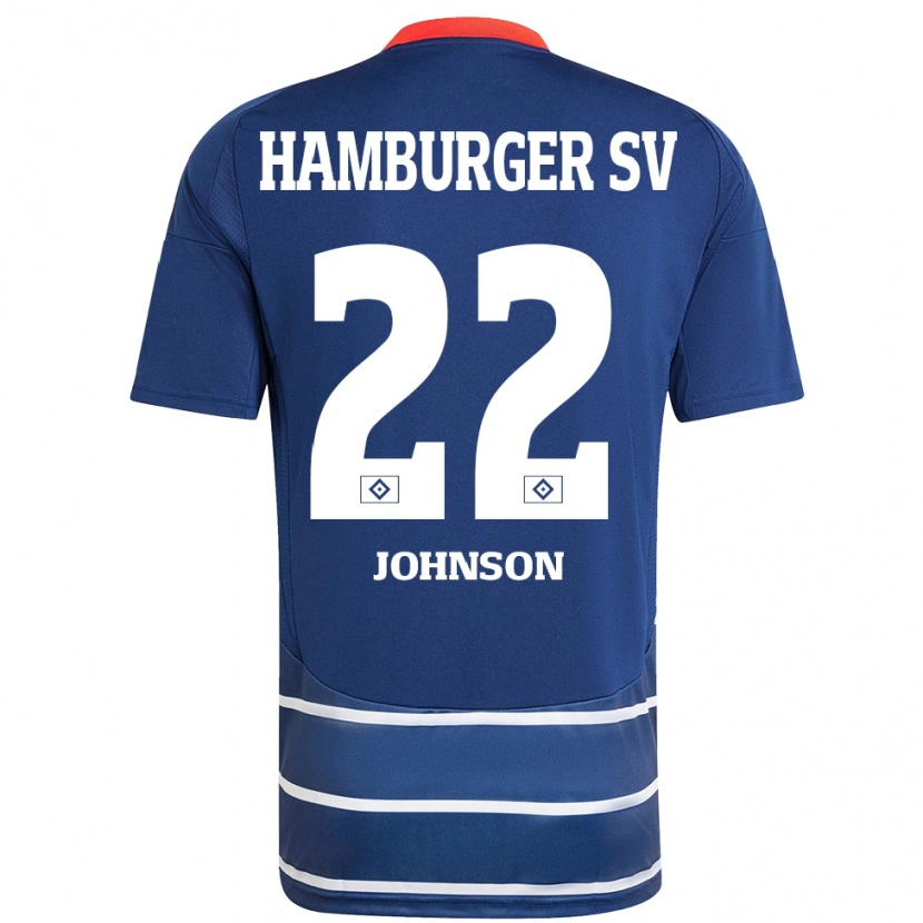 Danxen Kinder Emmanuel Johnson #22 Dunkelblau Auswärtstrikot Trikot 2024/25 T-Shirt Schweiz