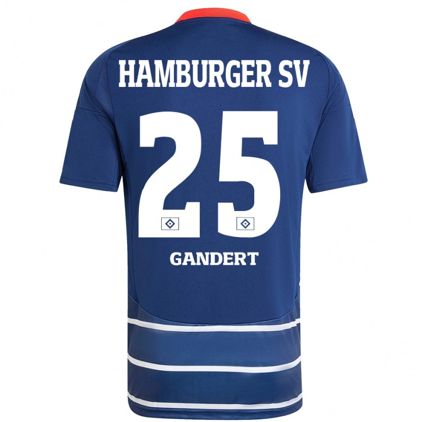 Danxen Kinder Jeremy Gandert #25 Dunkelblau Auswärtstrikot Trikot 2024/25 T-Shirt Schweiz