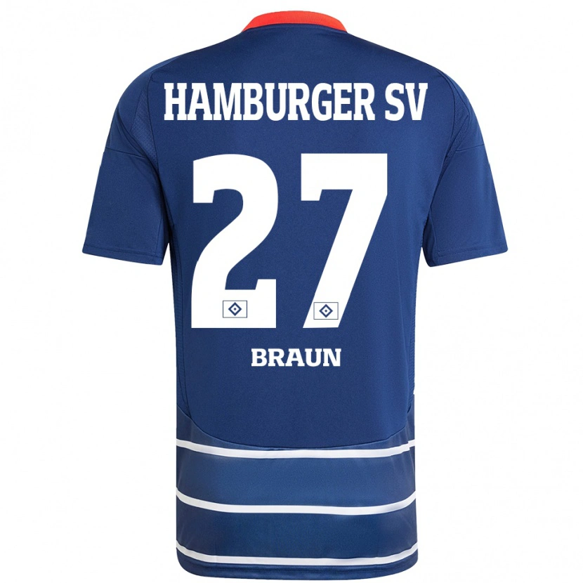 Danxen Kinder Elias Braun #27 Dunkelblau Auswärtstrikot Trikot 2024/25 T-Shirt Schweiz