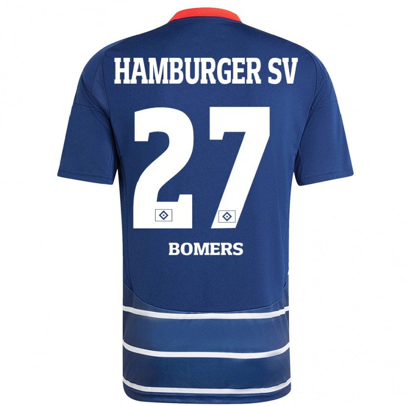 Danxen Kinder Henrik Bomers #27 Dunkelblau Auswärtstrikot Trikot 2024/25 T-Shirt Schweiz