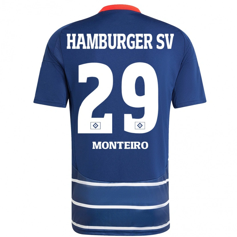 Danxen Kinder Alfa Monteiro #29 Dunkelblau Auswärtstrikot Trikot 2024/25 T-Shirt Schweiz