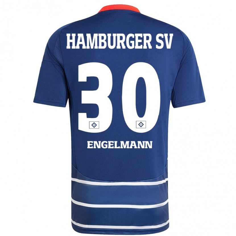 Danxen Kinder Timon Engelmann #30 Dunkelblau Auswärtstrikot Trikot 2024/25 T-Shirt Schweiz