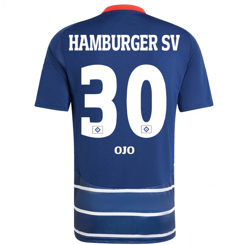 Danxen Kinder Kelvin Ojo #30 Dunkelblau Auswärtstrikot Trikot 2024/25 T-Shirt Schweiz