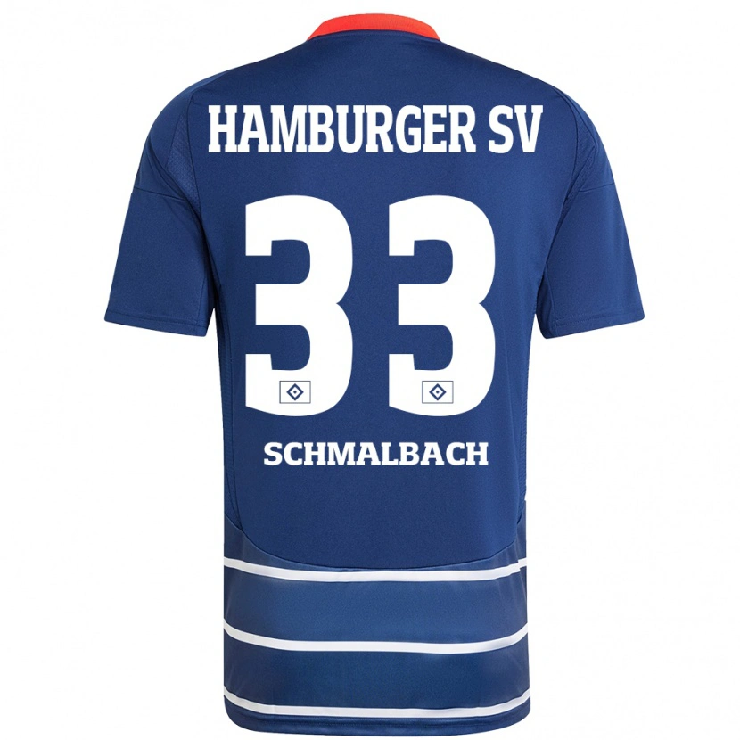 Danxen Kinder Sebastian Schmalbach #33 Dunkelblau Auswärtstrikot Trikot 2024/25 T-Shirt Schweiz