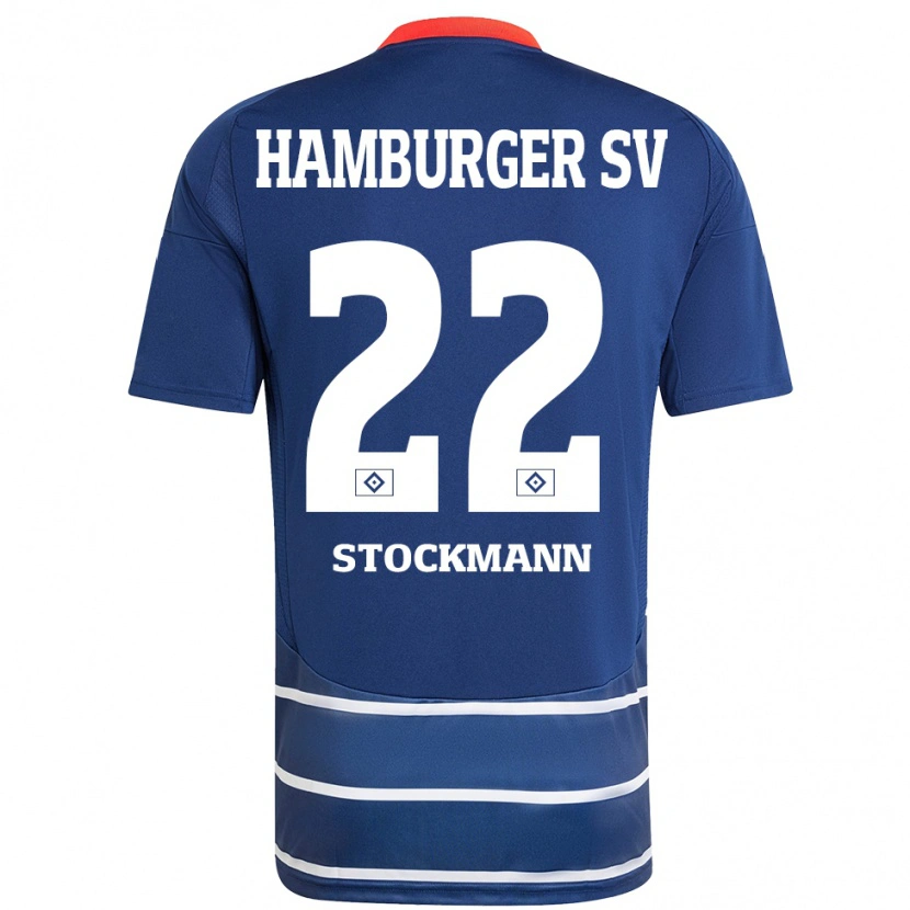 Danxen Kinder Sarah Stöckmann #22 Dunkelblau Auswärtstrikot Trikot 2024/25 T-Shirt Schweiz