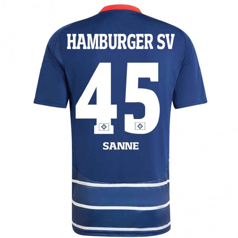 Danxen Kinder Tom Sanne #45 Dunkelblau Auswärtstrikot Trikot 2024/25 T-Shirt Schweiz