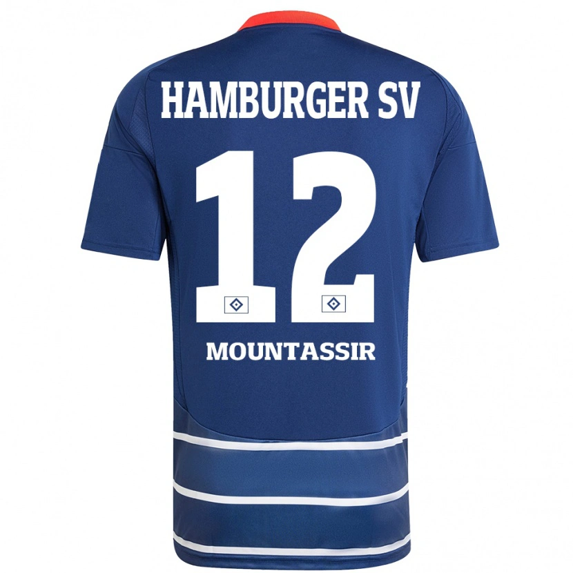 Danxen Kinder Youssef Mountassir #12 Dunkelblau Auswärtstrikot Trikot 2024/25 T-Shirt Schweiz