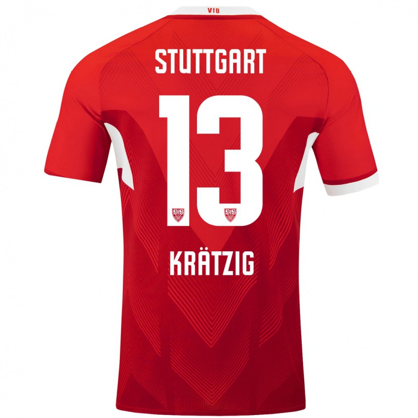 Danxen Kinder Frans Krätzig #13 Rot Weiß Auswärtstrikot Trikot 2024/25 T-Shirt Schweiz