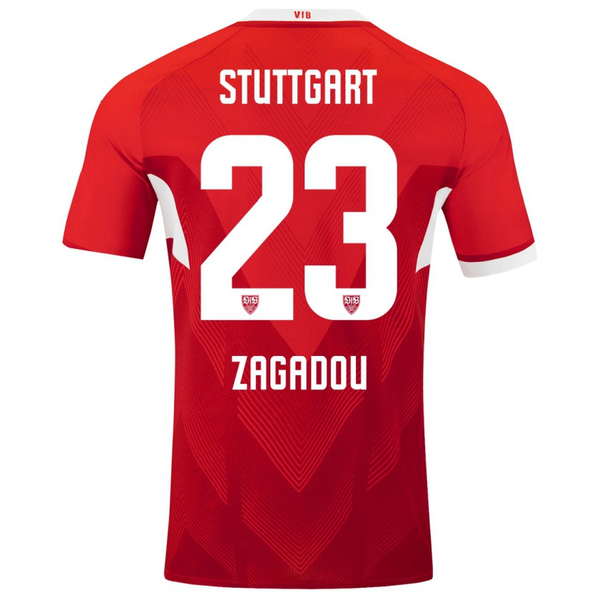 Danxen Kinder Dan-Axel Zagadou #23 Rot Weiß Auswärtstrikot Trikot 2024/25 T-Shirt Schweiz