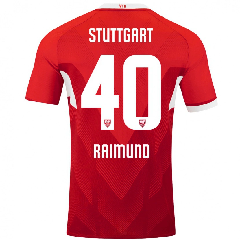 Danxen Kinder Luca Raimund #40 Rot Weiß Auswärtstrikot Trikot 2024/25 T-Shirt Schweiz