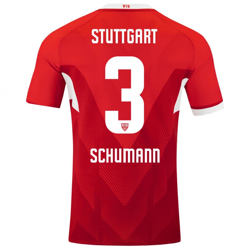 Danxen Kinder Frederik Schumann #3 Rot Weiß Auswärtstrikot Trikot 2024/25 T-Shirt Schweiz