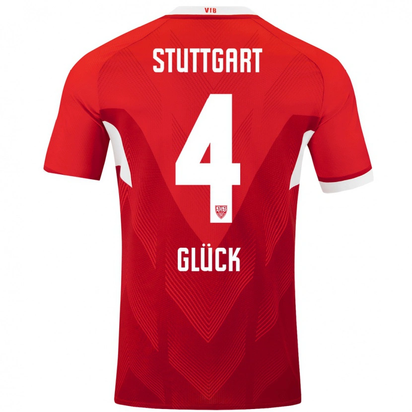 Danxen Kinder Michael Glück #4 Rot Weiß Auswärtstrikot Trikot 2024/25 T-Shirt Schweiz