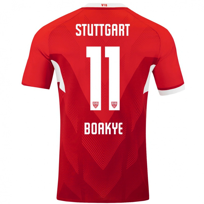 Danxen Kinder Benjamin Boakye #11 Rot Weiß Auswärtstrikot Trikot 2024/25 T-Shirt Schweiz