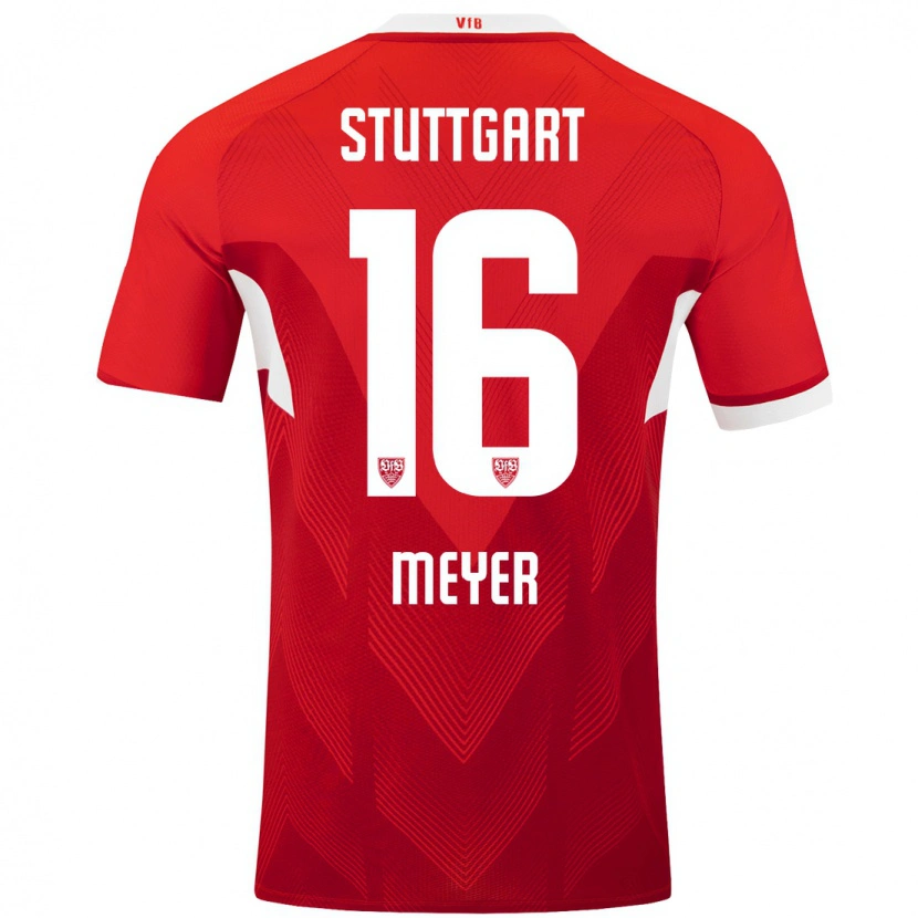 Danxen Kinder Jordan Meyer #16 Rot Weiß Auswärtstrikot Trikot 2024/25 T-Shirt Schweiz