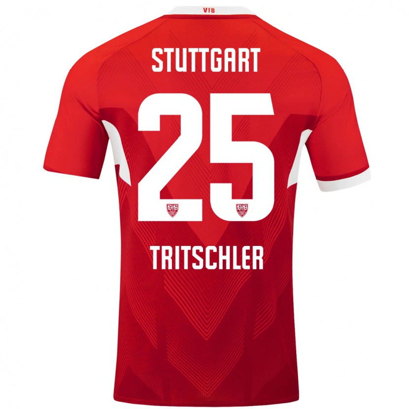 Danxen Kinder David Tritschler #25 Rot Weiß Auswärtstrikot Trikot 2024/25 T-Shirt Schweiz