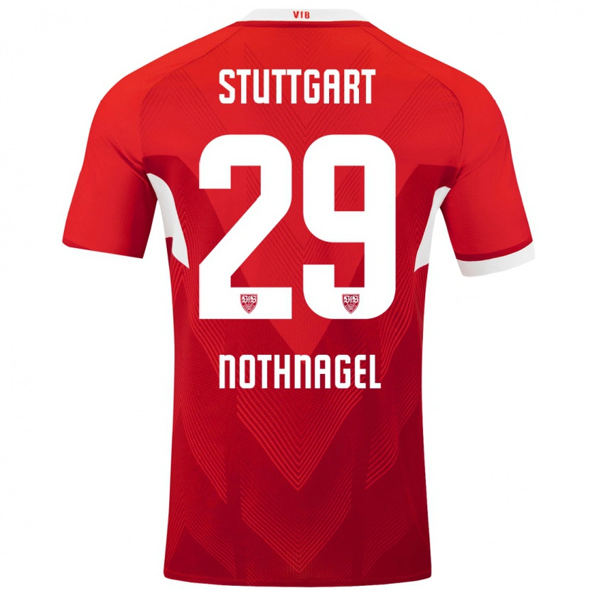 Danxen Kinder Dominik Nothnagel #29 Rot Weiß Auswärtstrikot Trikot 2024/25 T-Shirt Schweiz