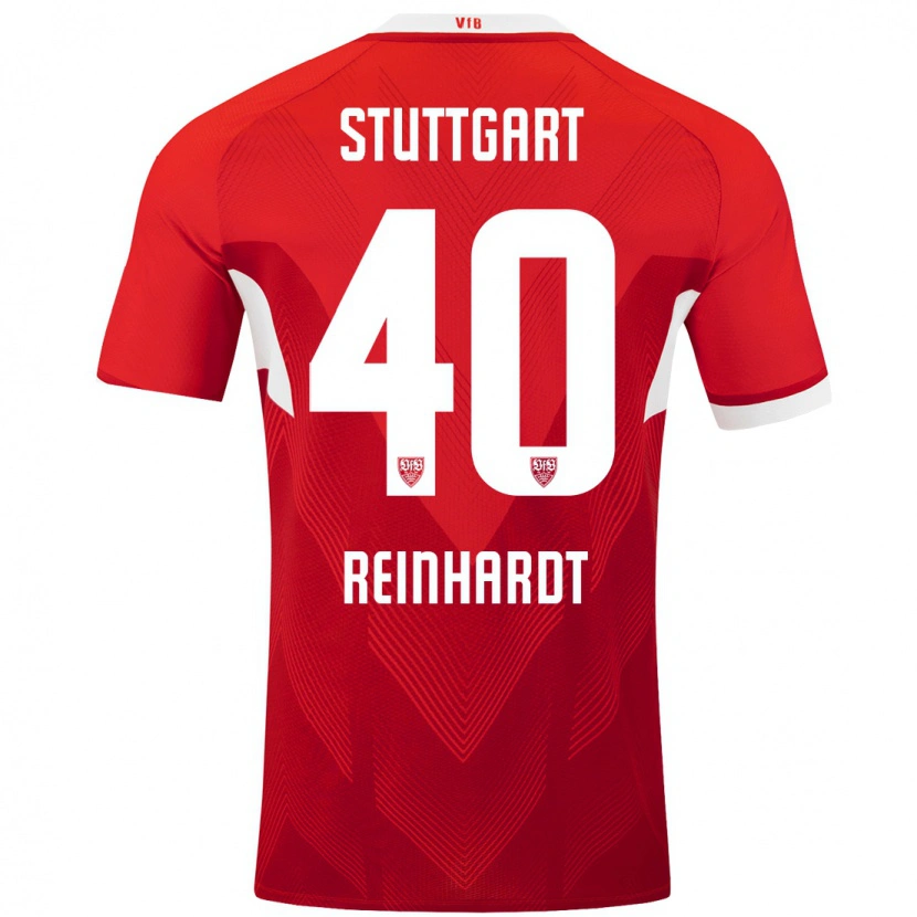 Danxen Kinder Peter Reinhardt #40 Rot Weiß Auswärtstrikot Trikot 2024/25 T-Shirt Schweiz