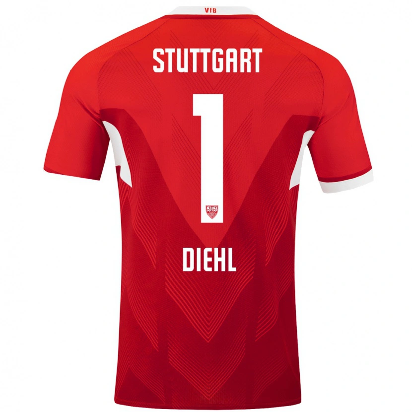 Danxen Kinder Vanessa Diehl #1 Rot Weiß Auswärtstrikot Trikot 2024/25 T-Shirt Schweiz