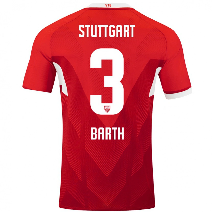 Danxen Kinder Lara Barth #3 Rot Weiß Auswärtstrikot Trikot 2024/25 T-Shirt Schweiz