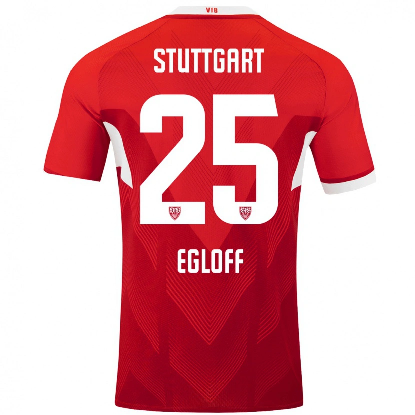 Danxen Kinder Lilian Egloff #25 Rot Weiß Auswärtstrikot Trikot 2024/25 T-Shirt Schweiz