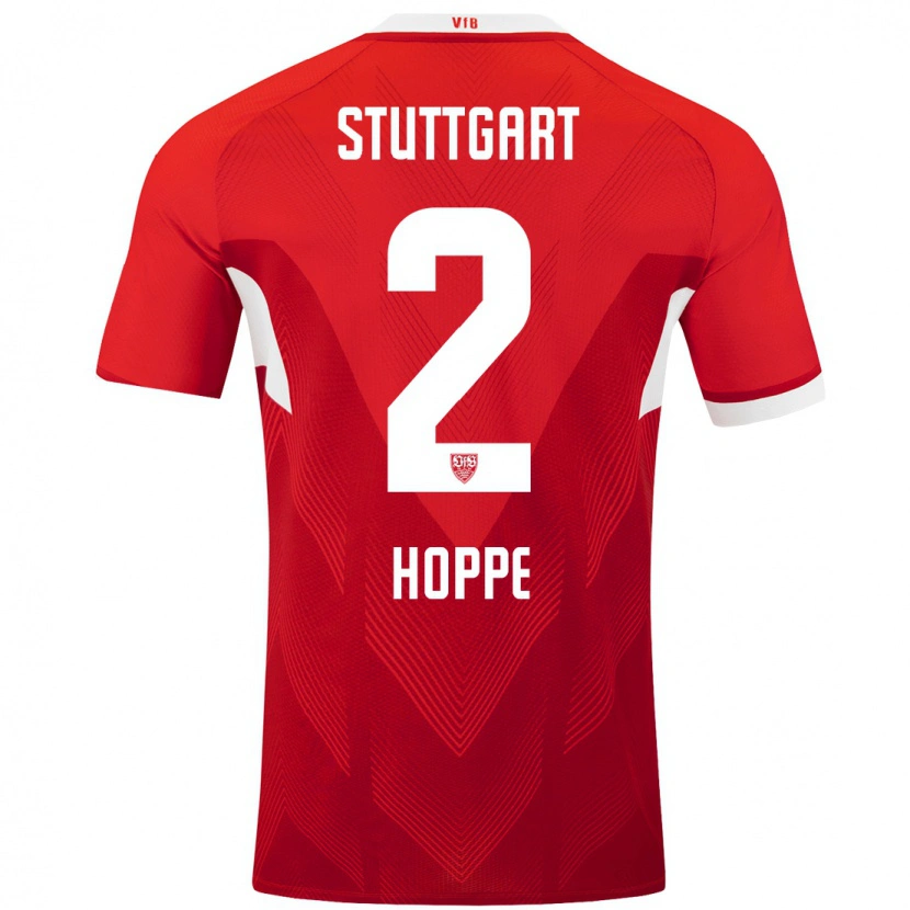 Danxen Kinder Mattis Hoppe #2 Rot Weiß Auswärtstrikot Trikot 2024/25 T-Shirt Schweiz