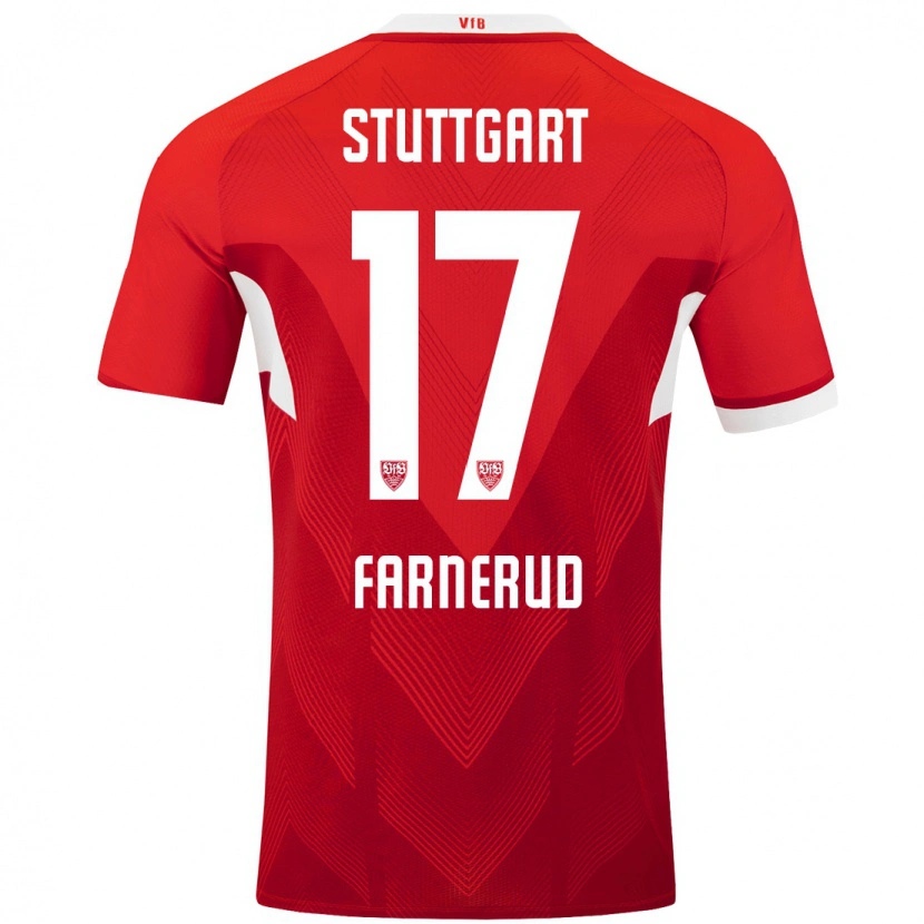 Danxen Kinder Colin Farnerud #17 Rot Weiß Auswärtstrikot Trikot 2024/25 T-Shirt Schweiz