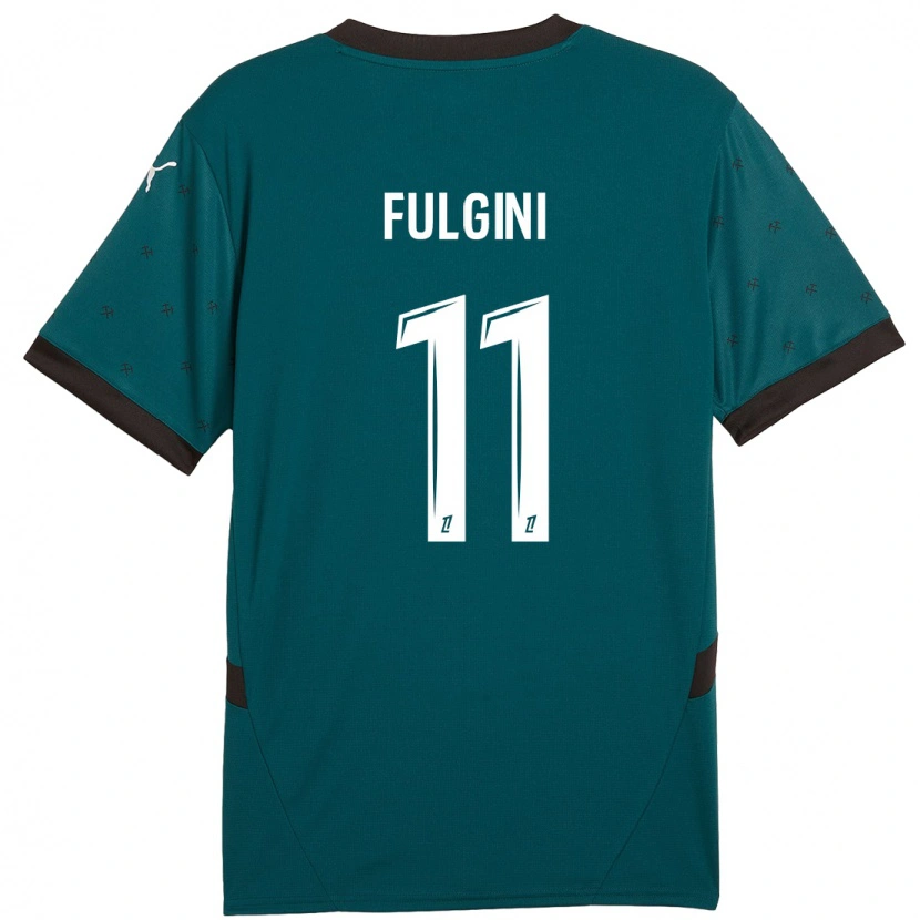 Danxen Kinder Angelo Fulgini #11 Dunkelgrün Auswärtstrikot Trikot 2024/25 T-Shirt Schweiz