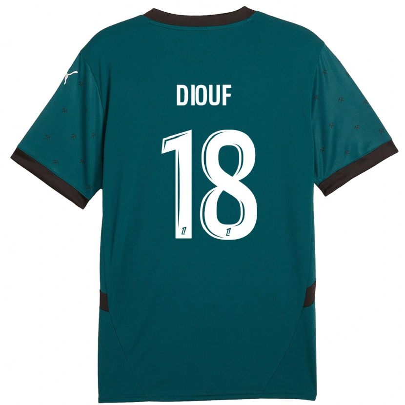 Danxen Kinder Andy Diouf #18 Dunkelgrün Auswärtstrikot Trikot 2024/25 T-Shirt Schweiz