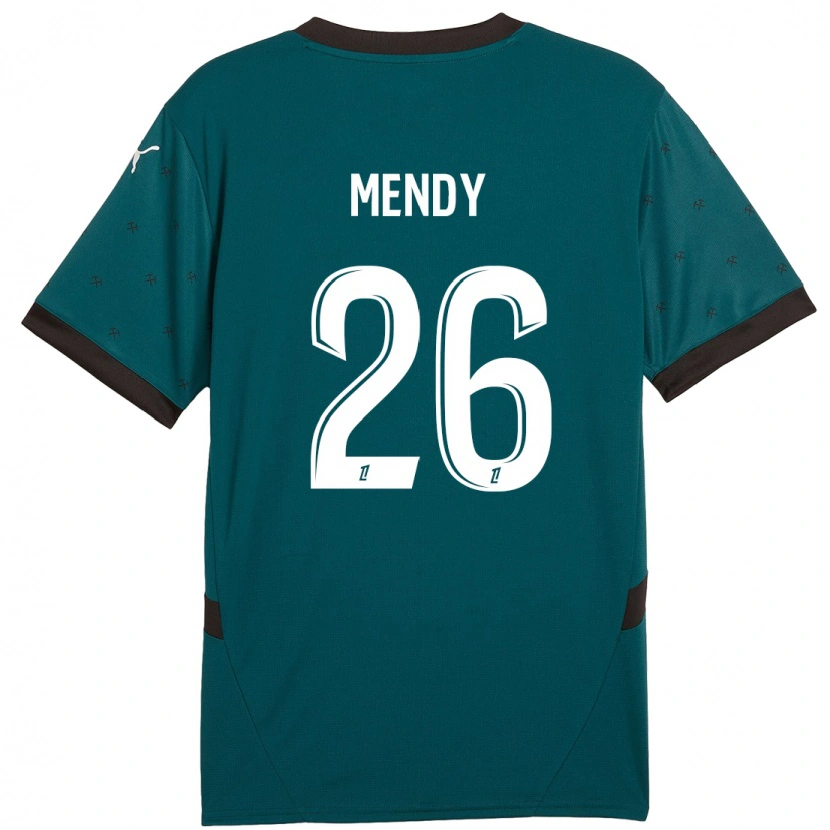 Danxen Kinder Nampalys Mendy #26 Dunkelgrün Auswärtstrikot Trikot 2024/25 T-Shirt Schweiz