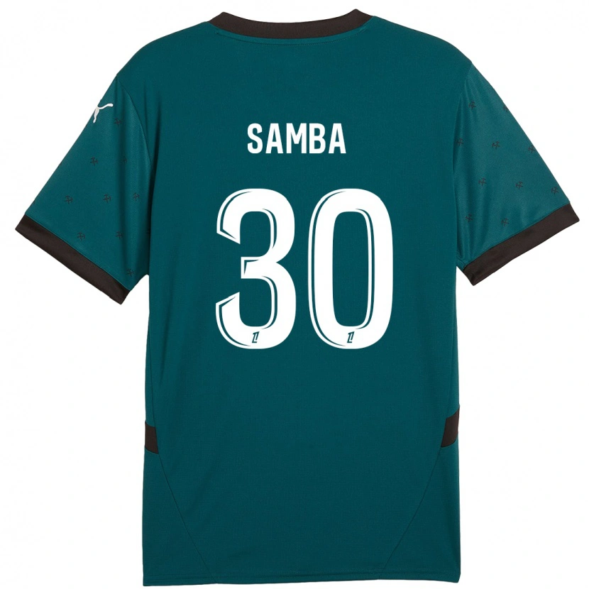 Danxen Kinder Brice Samba #30 Dunkelgrün Auswärtstrikot Trikot 2024/25 T-Shirt Schweiz