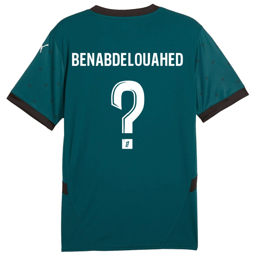 Danxen Kinder Kaïs Benabdelouahed #0 Dunkelgrün Auswärtstrikot Trikot 2024/25 T-Shirt Schweiz