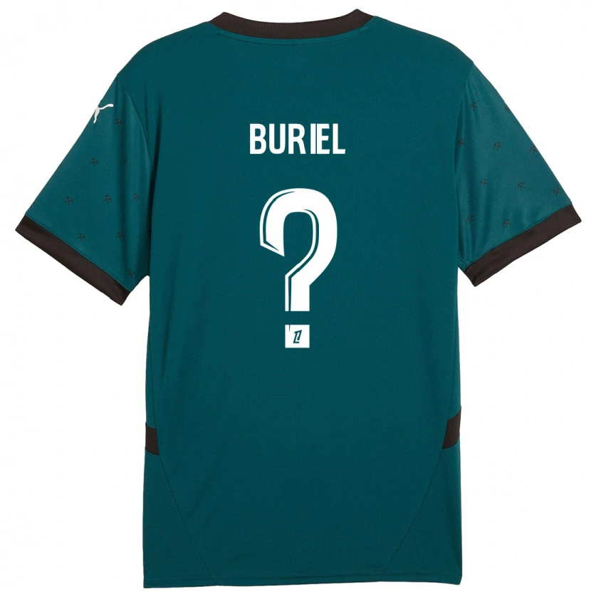 Danxen Kinder Noah Buriel #0 Dunkelgrün Auswärtstrikot Trikot 2024/25 T-Shirt Schweiz