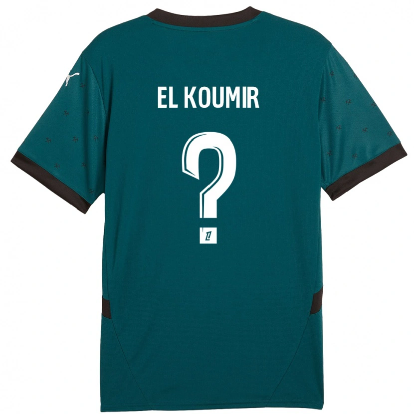 Danxen Kinder Kaïna El Koumir #0 Dunkelgrün Auswärtstrikot Trikot 2024/25 T-Shirt Schweiz