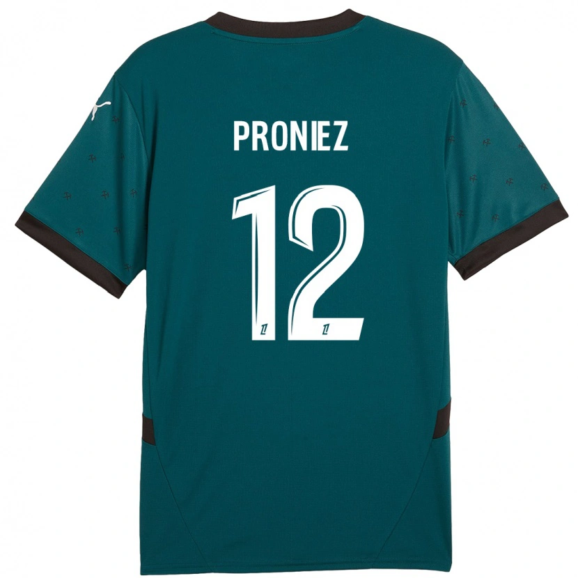 Danxen Kinder Fany Proniez #12 Dunkelgrün Auswärtstrikot Trikot 2024/25 T-Shirt Schweiz