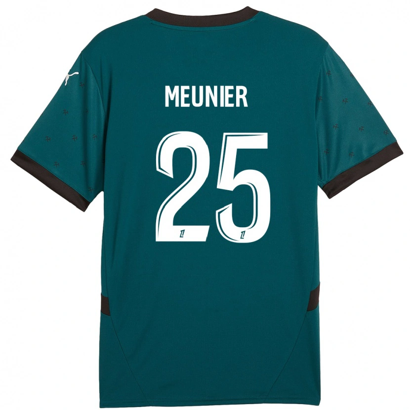 Danxen Kinder Emma Meunier #25 Dunkelgrün Auswärtstrikot Trikot 2024/25 T-Shirt Schweiz