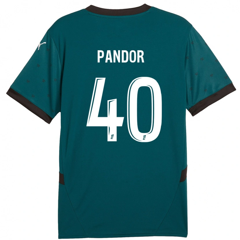 Danxen Kinder Yannick Pandor #40 Dunkelgrün Auswärtstrikot Trikot 2024/25 T-Shirt Schweiz